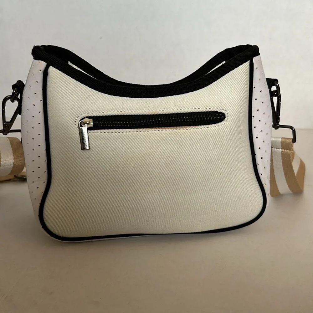 Dallas Hill Designs Crossbody Neoprene Purse with metal chain and pouch